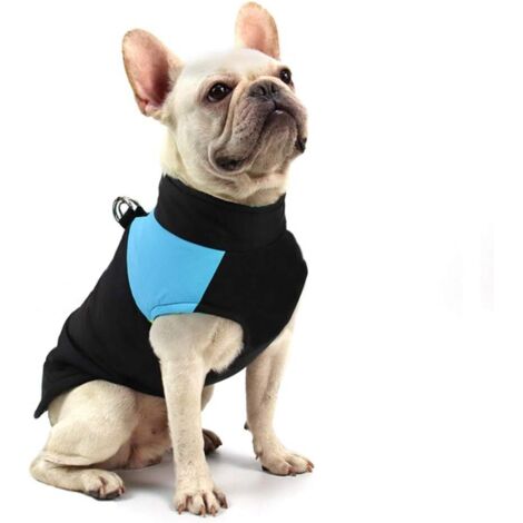 Gilet coupe-vent chaud pour chien d'hiver imperméable (5XL, bleu) (1/2)