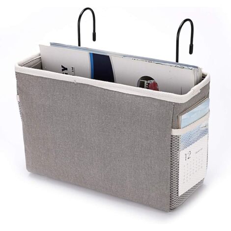 Rangement suspendu de chevet pour dortoir d'école support de rangement pour lits superposés (gris) (1/3)