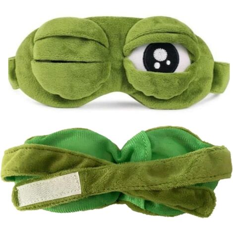 Masque pour les yeux 3D de grenouille verte mignonne (1/2)