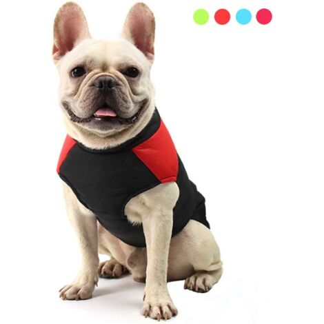 Gilet coupe-vent chaud pour chien d'hiver imperméable (S, rouge) (1/2)