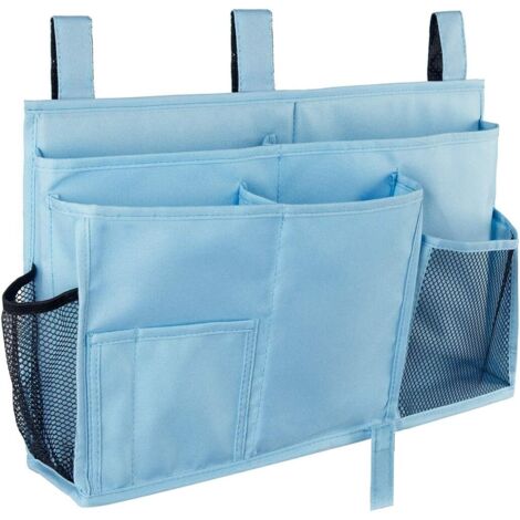 Sac suspendu pour rangement de chevet (bleu lac) (1/4)