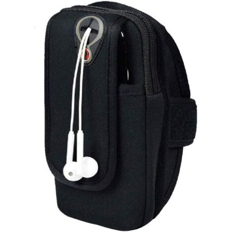 Sac de téléphone portable avec brassard de course (noir) (1/2)