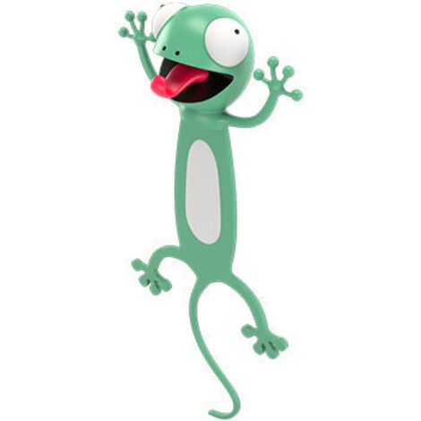 Marque-page animal de bande dessinée stéréo 3D pour les étudiants, grand cadeau (Gecko)