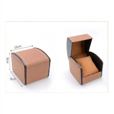 Boîte de rangement pour bijoux Boîte de rangement pour montre en cuir PU (marron) (1/4)