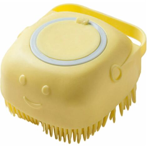 Brosse de bain pour chien nettoyage de chat brosse spéciale brosse de massage en silicone peut être chargée avec du gel douche frotter pour chien (1/5)