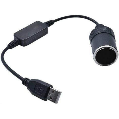 Convertisseur de prise allume-cigare USB A mâle vers 12 V (1/3)
