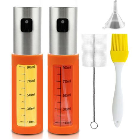 2 pièces nébuliseur d'huile, distributeur d'huile de cuisine, vaporisateur d'huile, distributeur d'huile d'olive vaporisateur bouteille d'huile pour cuisiner, griller, rôtir, cuire au four (1/5)