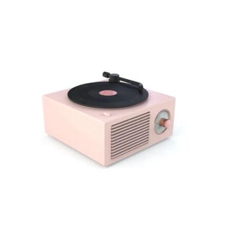 Petit tourne-disque vinyle Bluetooth multifonction sans fil audio (rose) (1/4)