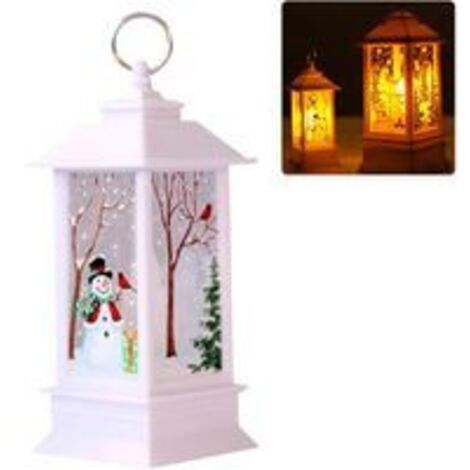 Noël LED Lantern À Piles Santa Claus Bonhomme De Neige Lampe De Suspension pour Noël À La Maison Party Table Décoration (1/3)