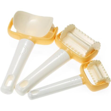 Kit de Moule à Biscuit en Plastique, Découpoir Rond Carré, Rouleau à Biscuits 4cm/6cm/7cm Outil à Patisserie avec Lace Emporte Piece - Lot de 3 pcs (1/5)