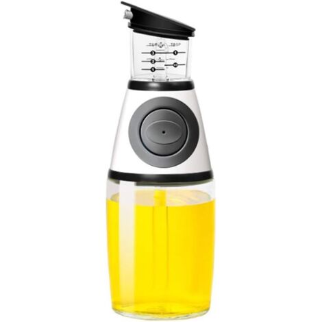 Olive De Distributeur D'Huile Bouteilles Distribution Pots Vinaigre Cuisine d'olive Flacon pour Et Vinaigrette Becs Anti-Goutte Mesure Cuisson LéGumes éChelle (500ML) (1/5)