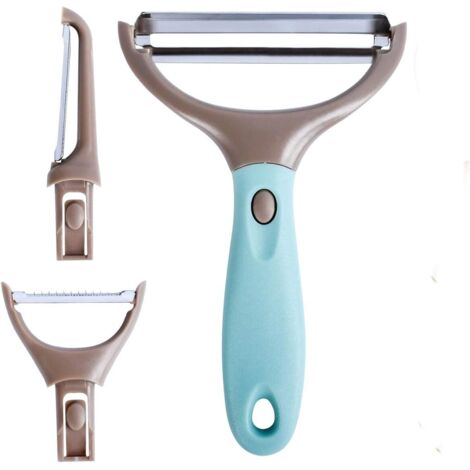 éplucheur, econome legumes,epluche legumes,eplucheur Tomate,éplucheur de Fruits,3 en 1 éplucheur Antidérapante Kitchen Peeler,Convient aux légumes, Fruits, déchiquetés, Acier Inoxydable