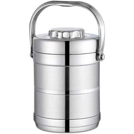 Bote à Lunch Thermique, conteneur Alimentaire isolé sous Vide, conteneur Alimentaire Thermo Isolant à Long Terme Double Couche en Acier Inoxydable sain 1.4L pour Aliments Chauds/froids (1/5)