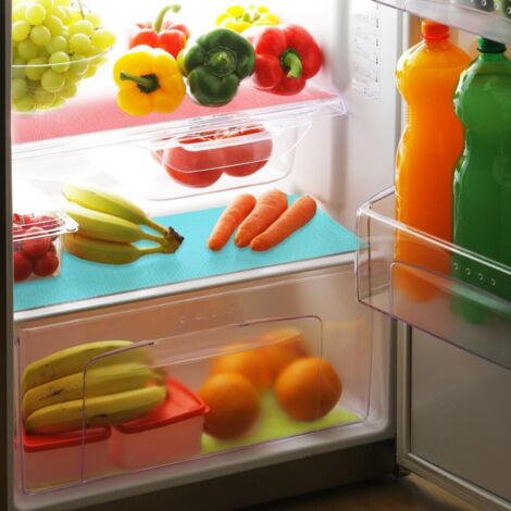 Tapis de réfrigérateur Coussin de réfrigérateur Frigo Antibactérien 8 Pcs respecteux d'environnement, lavable et multi-usage (1/2)