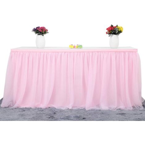 Jupe de table en tulle, nappe jupe bouffante, 18375cm