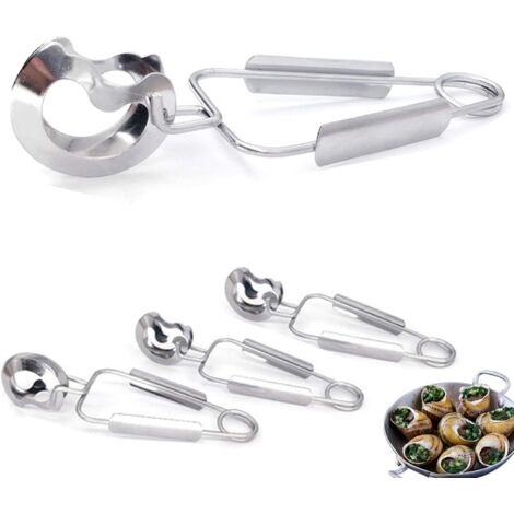 4 Pièces en Acier Inoxydable Escargot Escargot Pinces Fourchettes Escargot Clips Cuisine Nourriture Pinces Servant Pince Mini Pinces de Cuisine Nettoyage Facile,pour La Maison Restaurant Htel,Durable (1/5)