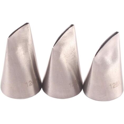 3 Pièces Rose Douille Patisserie, Douille Pétale de Fleur en INOX pour Décoration de Gateaux (1/3)