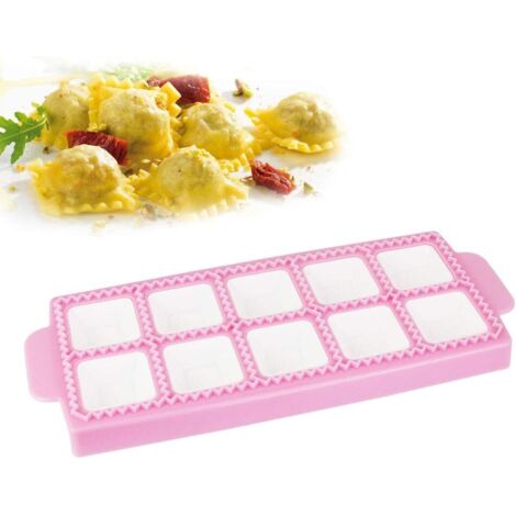 Moules à , Moules a Chaussons en Plastique pour carrés,  pour pates Moule et Pate Pression (Rose, 26.5  10.5  2cm) (1/5)