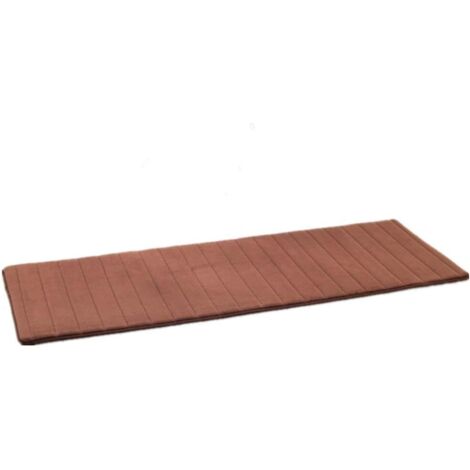 Tapis de Salle de Bains Tapis de Bain antidérapant en Mousse à mémoire de Forme pour Salle de Bain, Microfibre (Café,40x120cm) (1/3)