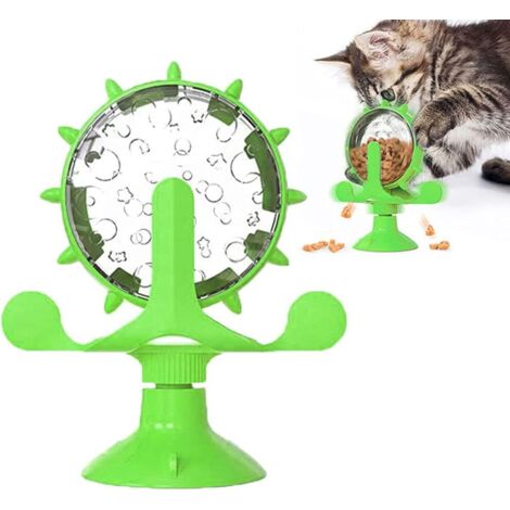 Jouet pour Chat Moulin à Vent,Tourne-disque Jouet,Jouet Tourbillonnant Chat,Jouet Distributeur de Nourriture,Jouet Chat Interactif pour Chats D'intérieur,Cadeau pour Chats (1/5)