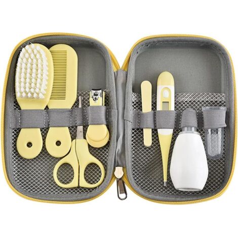 Trousse de Soin Bébé, 8 pièces Professionnel Kit de Soin Bébé Puériculture Baby Naissance Set - Kit de Toilettage pour Bébé Articles Essentiels de Soins pour Nouveau-nés, Nourrissons (1/5)