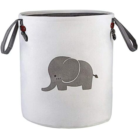 Panier de rangement, seau de rangement rond pliable en coton (1/3)