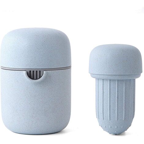 Presse Agrumes Portable jus Manuel Presse-Citron Orange Limetta, Pratique pour Voyager Excursion extérieur Pique-Nique, Juice Squeezer Juicer, Bleu Gris (1/5)
