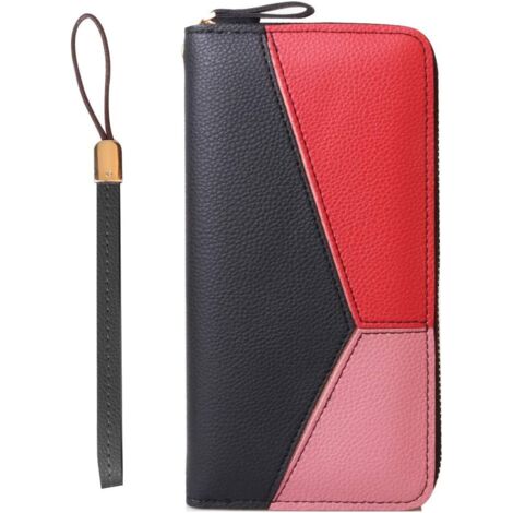 Portefeuille pour femme avec plusieurs emplacements pour cartes (noir), (1/2)