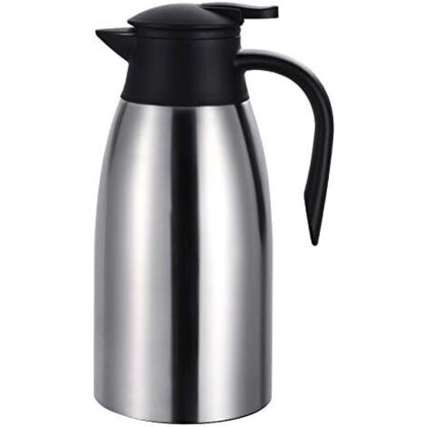 Pot d'isolation, cafetière en acier inoxydable et bouteille d'eau en verre à double isolation dans une bouteille de thé, cafetière / thermos / thermos en acier inoxydable 2L (1/4)
