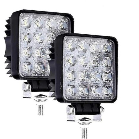 Lumières de travail à LED, 2pcs 48w Flood Led Barres lumineuses pour tracteur de voiture hors route