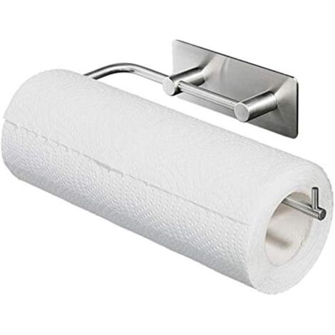 Porte Rouleau Papier - Dérouleur Support pour Sopalin Papier Essuie-Tout - sans percage sur Mur Support de Papier en Acier Inoxydable Adhésif 3M Autocollante pour Cuisine Toilettes Bains (1/3)