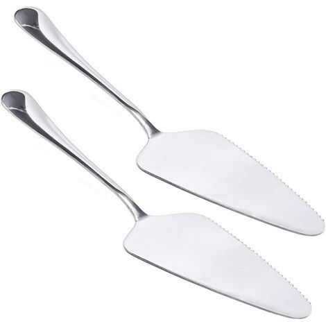 2 Pièces Acier Inoxydable Pelle pour Gateaux Pelle à Pizza Fromage Coupeur Pelle à Gateau Pelles à Tarte Serveur à Gateau en Acier Inoxydable Couteau à Gateau pour Couper Bord Dentelé