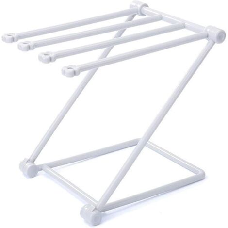 Porte-Serviette sur Pied Pliable,Porte-Serviettes Salle de Bains avec Conception à 4 Barres Convient pour la Chambre à Coucher, la Salle de Bain, la Cuisine ou Tout Autre Endroit Souhaité (1/5)