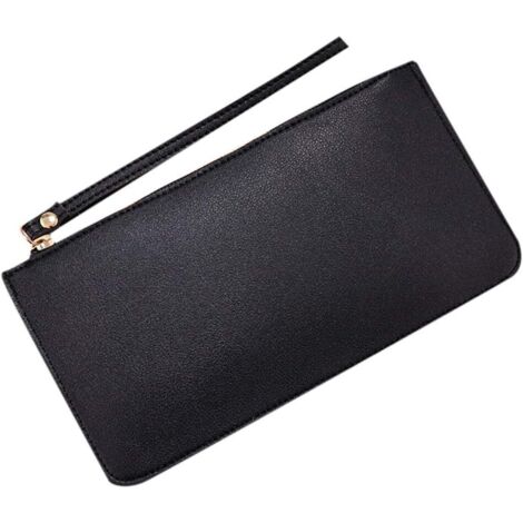 Zipper Retro Cash Clip Sac de rangement Porte-monnaie (noir), (1/2)