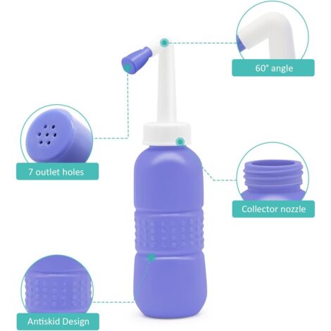 Bidet de voyage portable - Pulvérisateur de bidet personnel pour le lavage des cul des enfants, nettoyage des femmes enceintes, nettoyage post-partum, bidet de voyage portable avec 450 ml, (1/4)