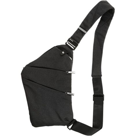 Sac à bandoulière léger antivol de voyage en plein air (noir),