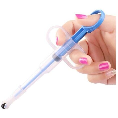 Pet Medicine Seringue Comprimé Pilule Pistolet Pilules Push Distributeur Médecine Eau Lait Seringue Chien Chat Chiot Feeder Kit (Bleu), (1/4)