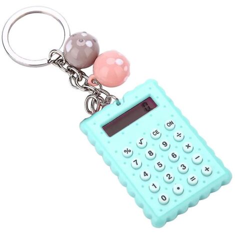 Mini calculatrice, porte-clés de calculatrice électronique portable à 8 chiffres (1/3)