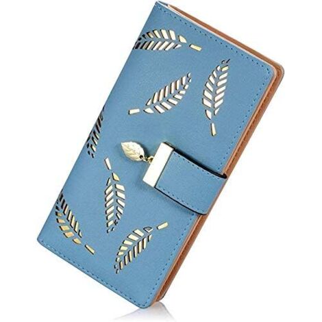 Portefeuille femme en cuir (bleu), (1/2)