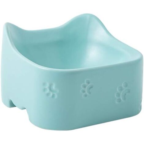 Bleu Céramique Gamelle pour Chat avec Support surélevé, pour Chats et Chiens de Petite Taille (1/5)