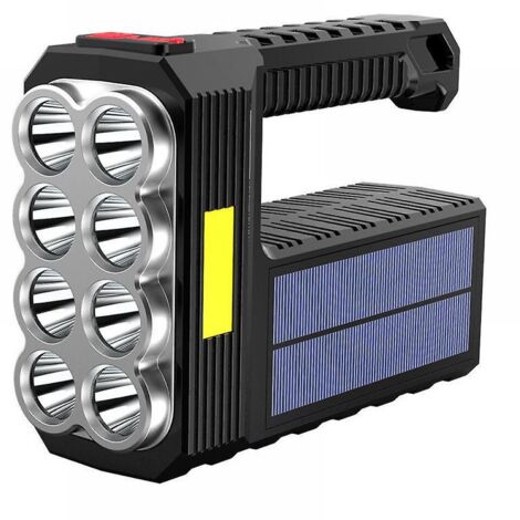 Projecteur Haute Puissance Led Lampes de Poche Solaire Rechargeable Puissant Lampe de Poche Ultra Lumineux Extérieur Multi-fonction Portable Torche (1/3)
