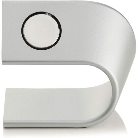 Station de charge compatible avec la station d'accueil pour support de table en aluminium Apple Watch (argent), (1/5)