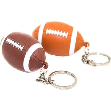 Porte-clés de football LED Ballon de rugby Porte-clés Gym Sport Cadeau commémoratif pour les prix du carnaval de l'école, (1/5)
