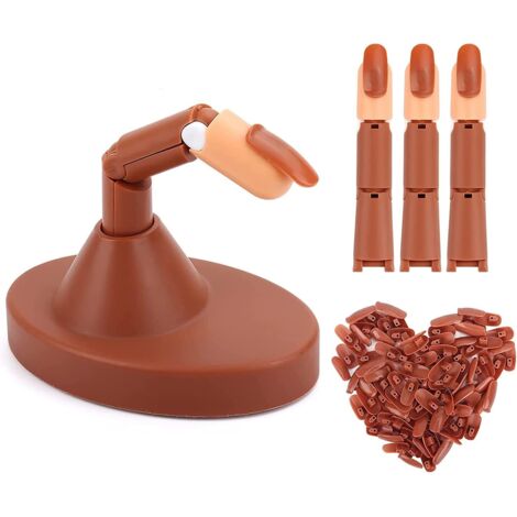 Outil de manucure de modèle de pratique de pointe d'ongle acrylique. (1/2)