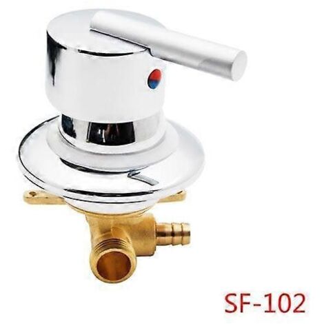 Mitigeur pour cabine de douche, mitigeur de douche en laiton, sortie chromée, inverseur. (1/2)