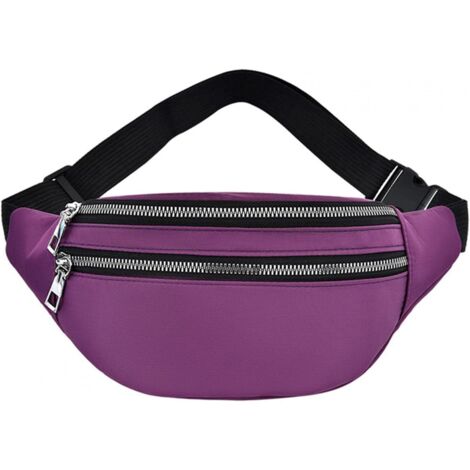 Sac ceinture de sport réglable Sac ceinture de sport en tissu Oxford (violet), (1/2)