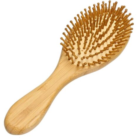 Brosse à cheveux en bambou Massage démêlant Peigne à cheveux antistatique