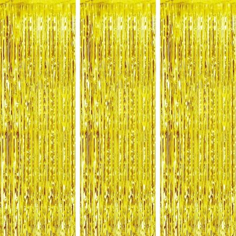 3 pièces d'accessoires de décoration de rideau de gland en fil métallique de 1 m x 2 m (1/2)