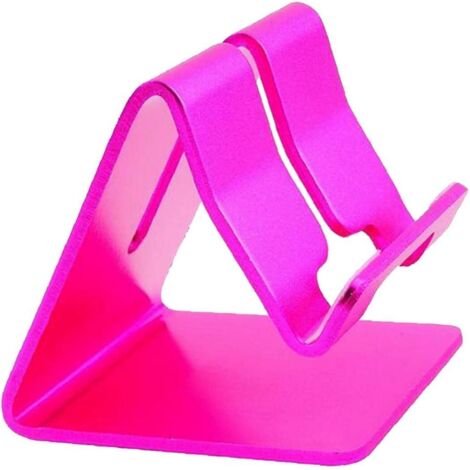 Porte-téléphone Mobile Aluminium Alliage Téléphone Stand De Téléphone Portable Tablette Smartphone Dock Portable Porte-bac De Bureau Rose (1/3)