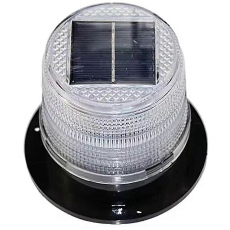 Feu de signalisation magnétique solaire clignotant pour la nuit, lampe clignotante pour toit de voiture ou de camion, balise sans fil à batterie, effet stroboscopique. (1/4)